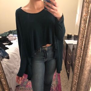 Free people real long sleeve top
